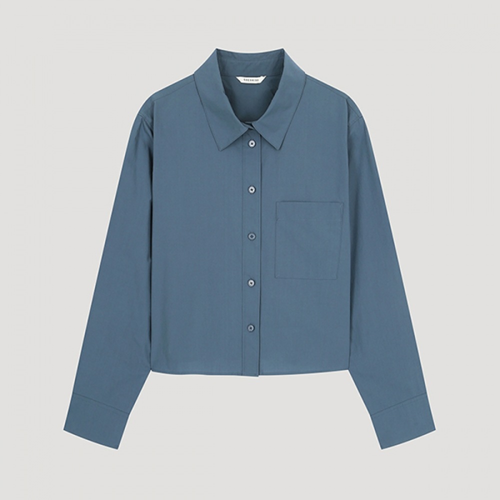 (シャーズミス) コットンベーシッククロップシャツ_SWWSTO32060_BL 5,528円