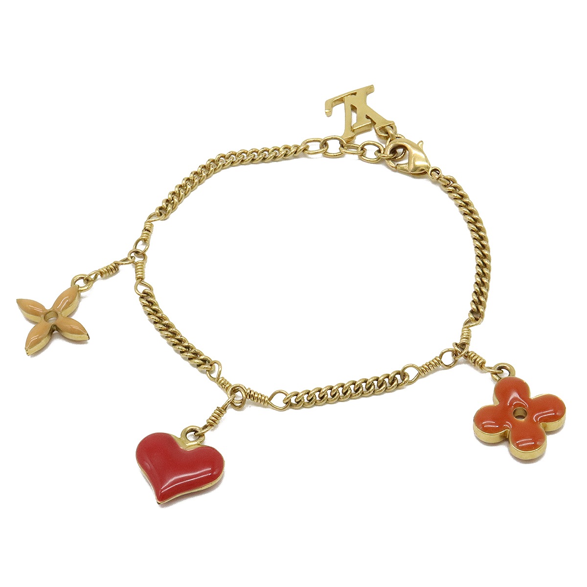 ブラスレ スウィートモノグラム ブレスレット GP ピンク ベージュ M6561