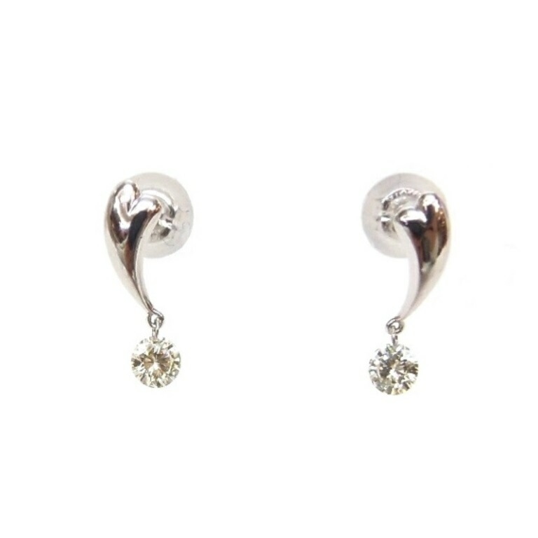 ﾋﾟｱｽ 18金 ﾀﾞｲﾔﾓﾝﾄﾞ 0.10ｃｔ2 /ﾎﾜｲﾄｺﾞｰﾙﾄﾞ/K18WG 【中古】(61341)