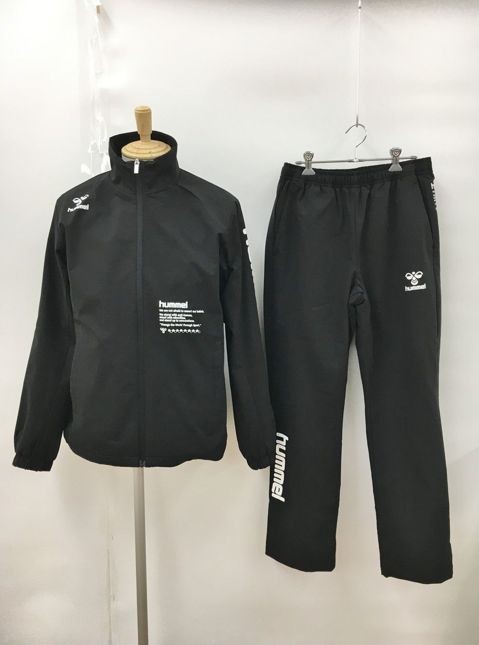 ヒュンメル HUMMEL ウインドジャケット 裏トリコットウインドブレーカー セットアップ M HAW2193AP HAW2193PAP ブラック 未使用 2601WS158
