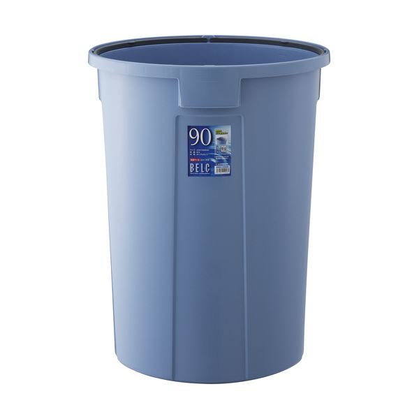 （まとめ）リス ベルク 丸型 90L 本体 ブルー DS-920-005-3 1台 フタ別売 3セット