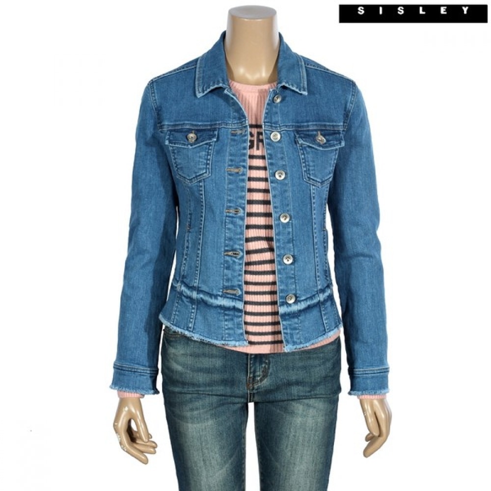 (シスレー) シスレーベーシックブルーデニムジャケット SAJKF4431_LB