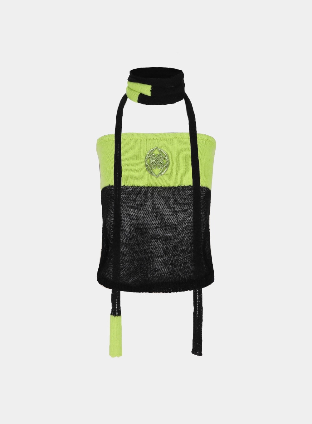 【BADBLOOD】 KIDDO KNIT TUBE TOP & SCARF : BLACK / NEON