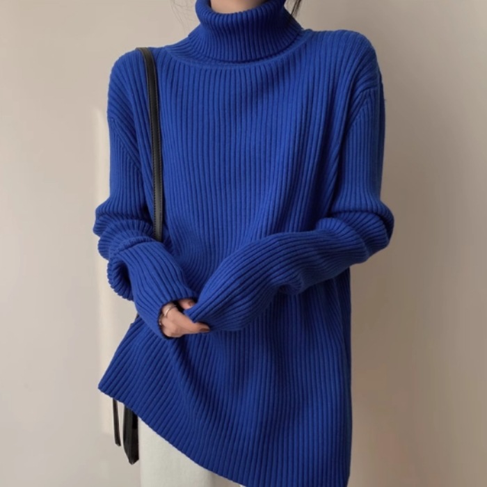 レディース トップス ニット セーター プルオーバー 長袖 萌袖 タートルネック ワイド ふわふわ ふっくら 伸縮性 かわいい 大人可愛い きれいめ シンプル カジュアル 上品 おしゃれ かっこいい