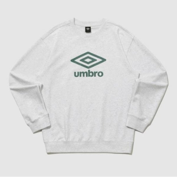 長袖Tシャツ KQF UQ121CFS19-WMG エッセンシャルビッグロゴスウェットシャツ / WHITE MELANGE