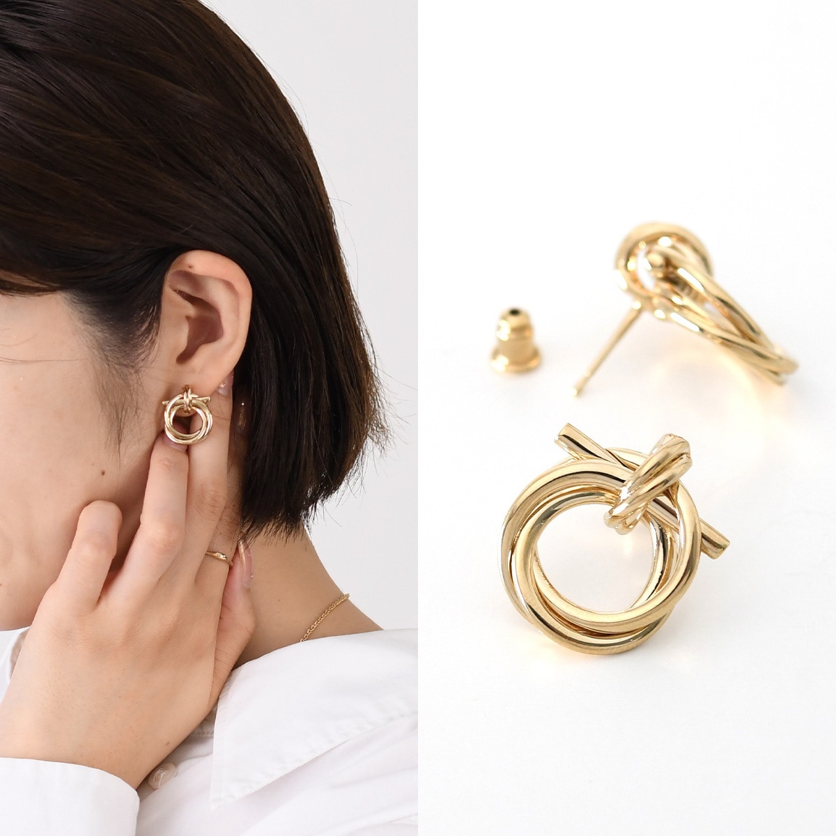 アクセサリー ガンチーニ ピアス 760549 751618 レディース ゴールド 真鍮 両耳用 スタッズピアス 人気 おすすめ