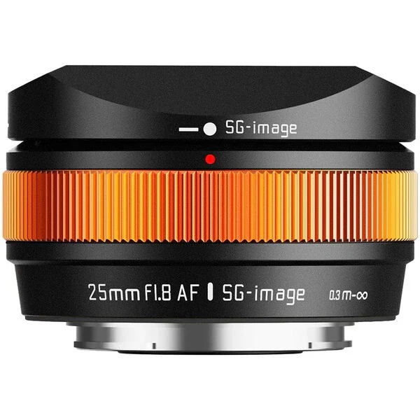 SG-image SG AF25mm F1.8 B X C (O) オレンジ 単焦点レンズ (富士フイルムXマウント)