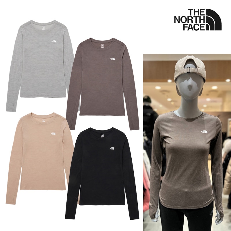 NT7TP90 WS MERINO WOOL LS CREW やさしい肌触り メリノ素材 防臭 吸湿速乾 伸縮 軽量 クルーネック ベースレイヤー レディース 快適 フィット デイリー 秋冬 重ね 暖 6,283円
