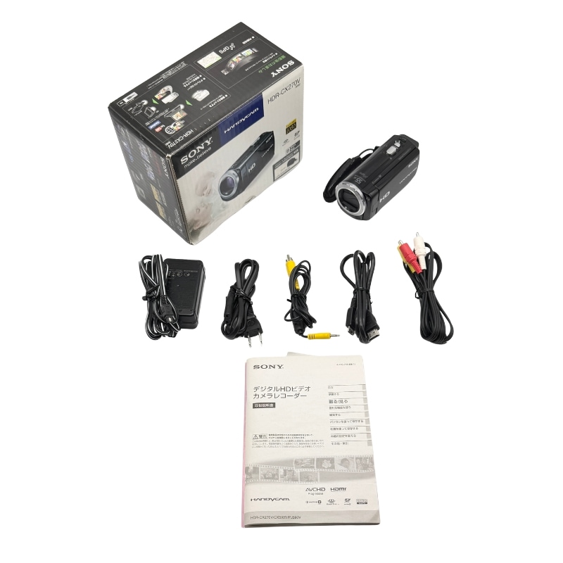 【中古 動作確認済】 SONY HDビデオカメラ Handycam CX270V クリスタルブラック HDR-CX270V(B)