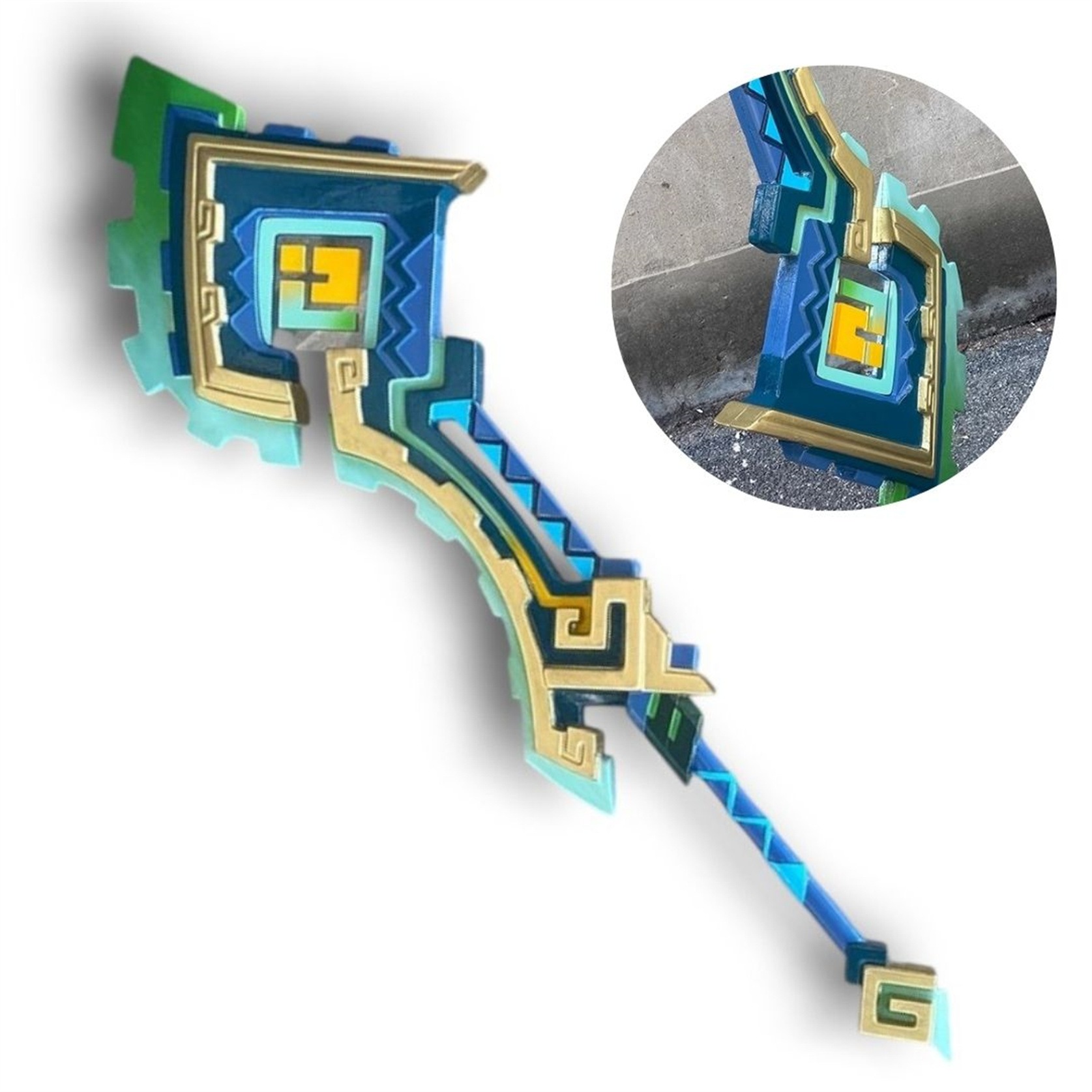 Monenjoy 原神　コスプレ道具 キィニチ 武器　山の王の長牙 両手剣 PU製造　115cm　1:1レプリカ　パーティ　道具　武器　モデル　ハロウィン 　イベント　工芸品　廻焔を継ぐ狩人　学園祭その他