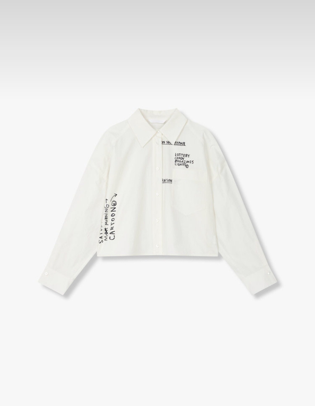 レタリング·クロップド·シャツ