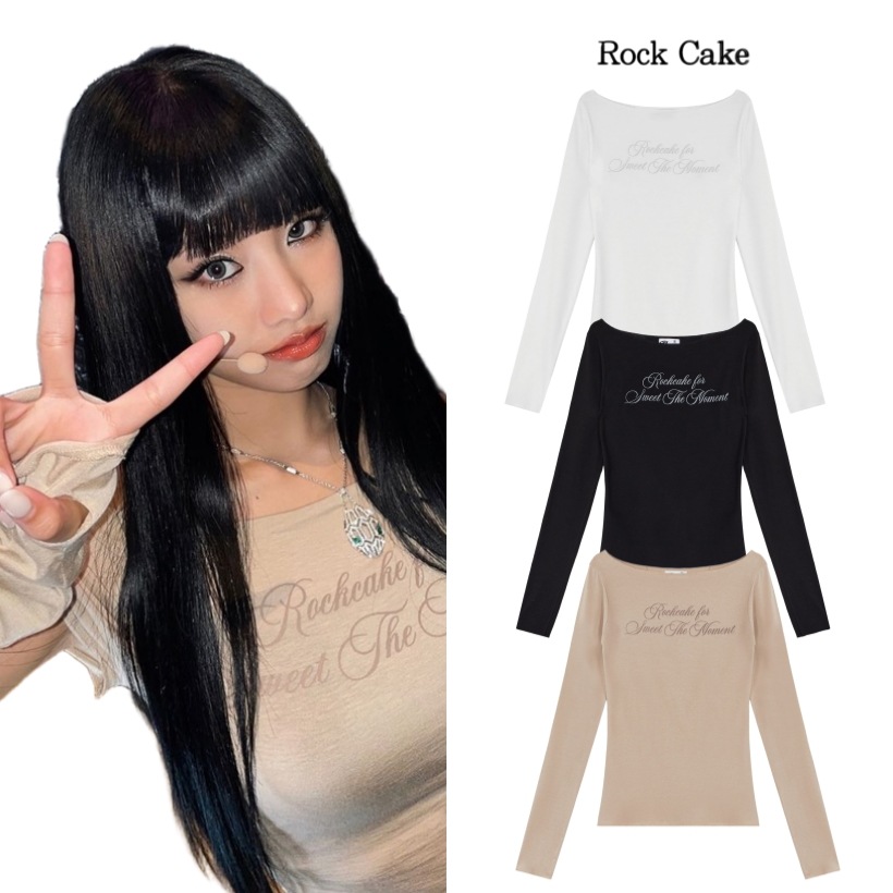 Cursive Mesh Top ボートネック オフショルダー [3カラー]