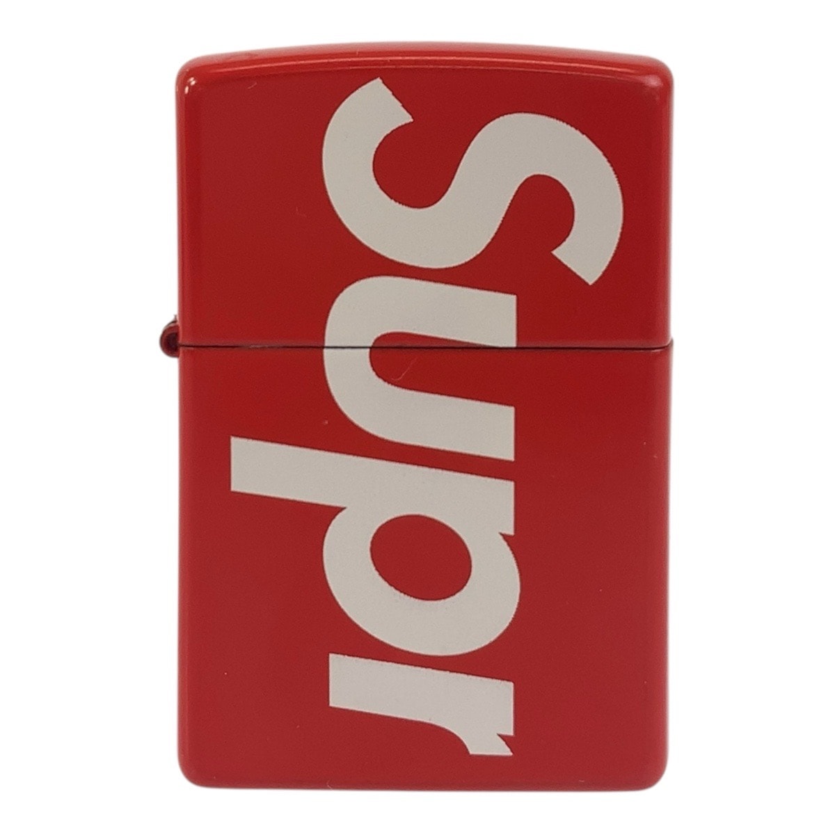 新品未使用 Logo Zippo レッド ホワイト 真鍮 ライター メンズ 505565 新品
