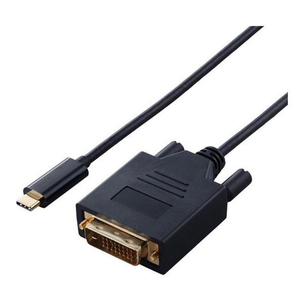 CAC-CDVI20BK2 ブラック USB Type-C - DVI 変換ケーブル 2m ( USB-C プラグ to DVI-D プラグ ) 1920×1080 60Hz メーカー直送