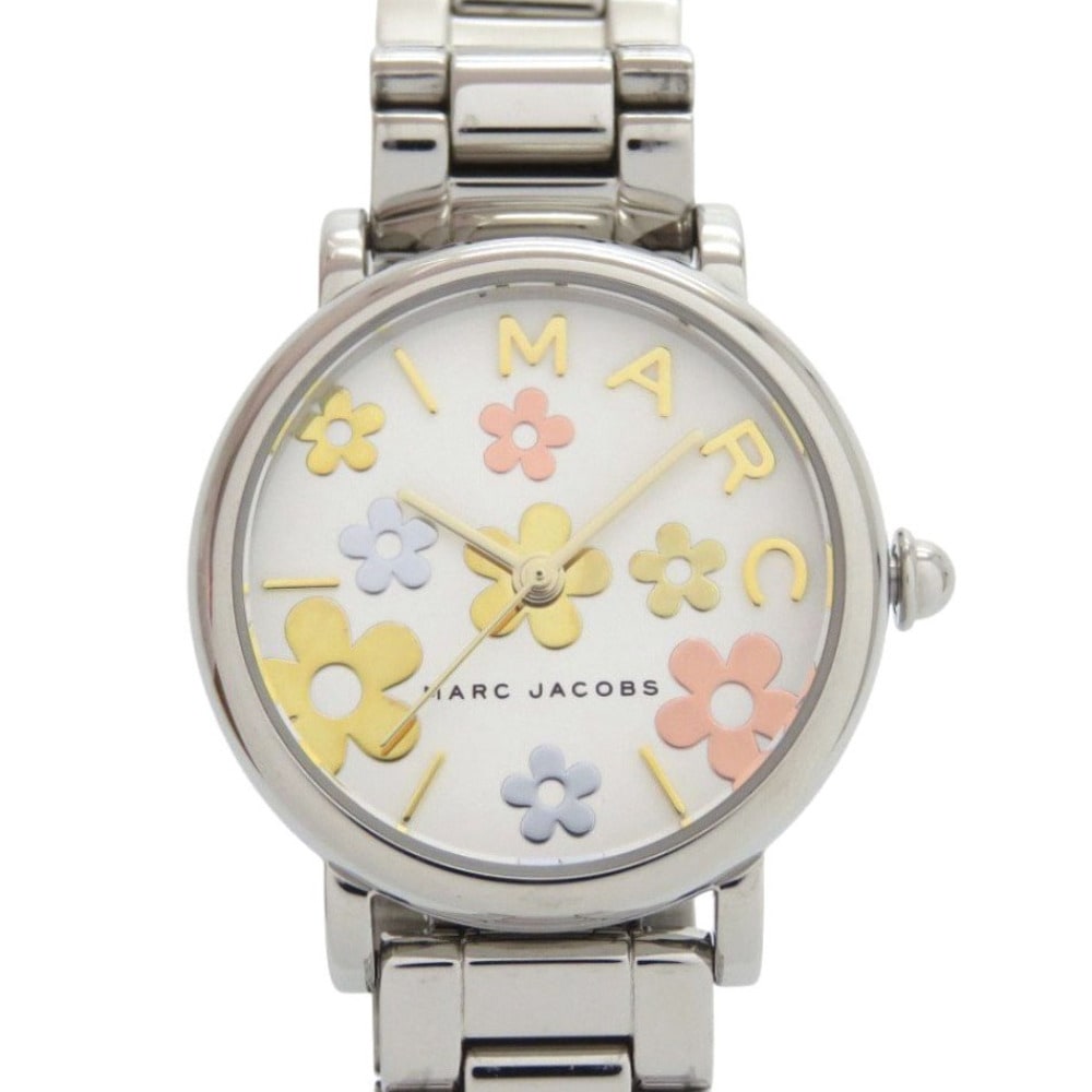 新品同様 クオーツ CLASSIC デイジー MJ3581 腕時計 ステンレススチール ホワイト 1459【中古】 レディース