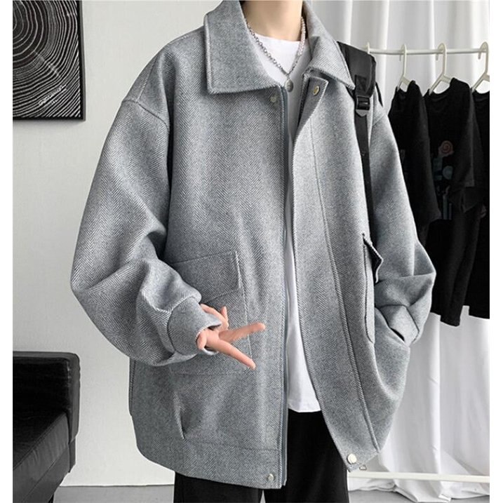 ジャケット メンズ ライダースジャケット 厚手 ラシャ ミリタリー カジュアル 秋 春 冬 コート