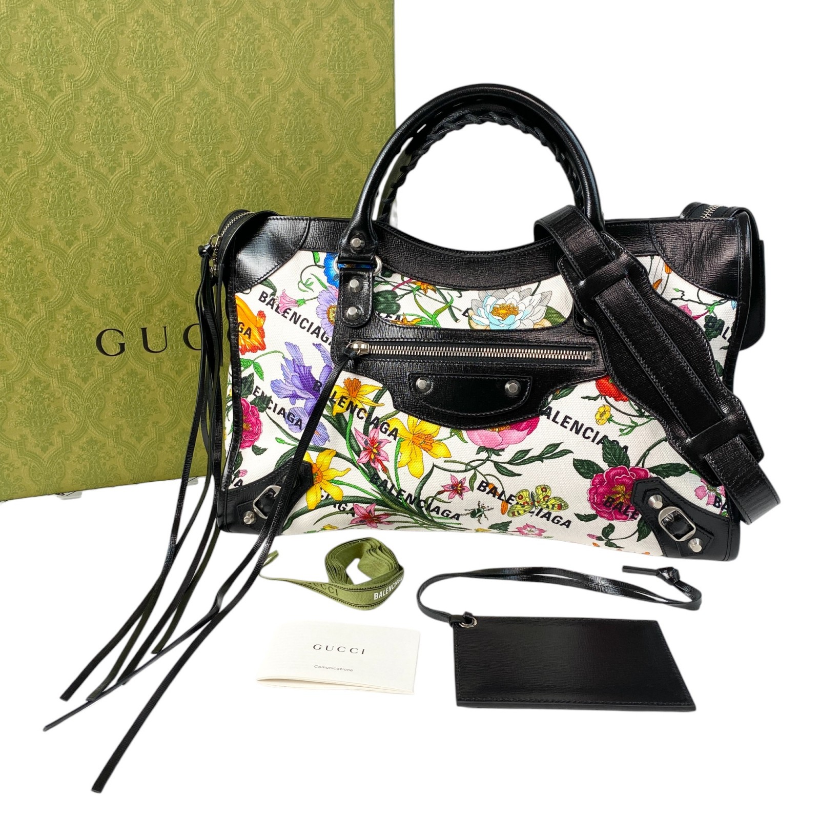未使用 グッチ GUCCI バレンシアガ BALENCIAGA レディース ザ ハッカープロジェクト ネオクラシックシティ 2way ショルダーバッグ ハンドバッグ