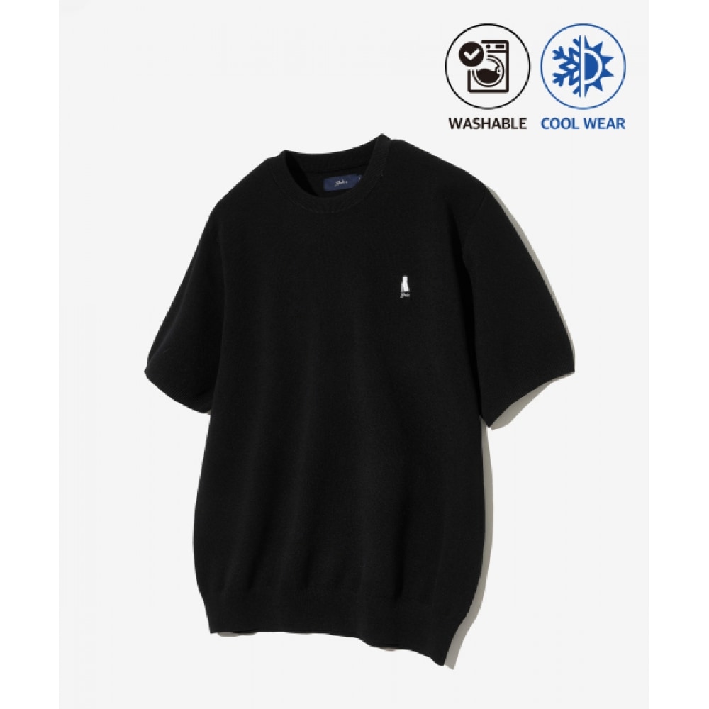 エールコンフォートクールラウンドニットブラック