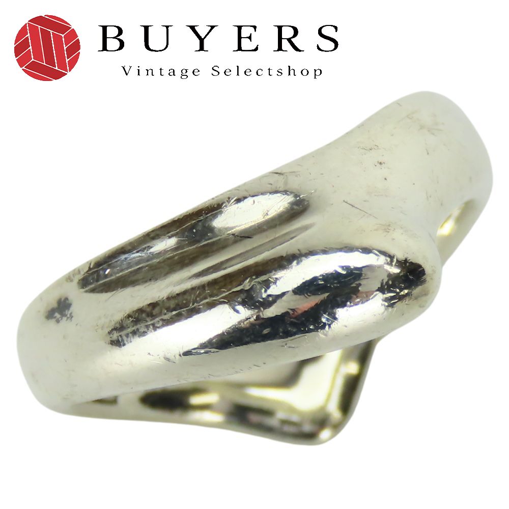 中古 リング・指輪 カーブドウェーブハート シルバー925 約4.7g シルバー エルサペレッティ アクセサリー レディース 女性