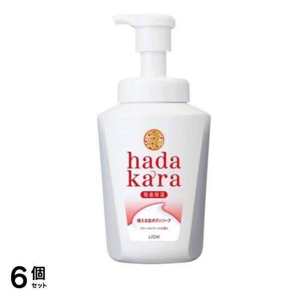 hadakara(ハダカラ) ボディソープ 泡で出てくるタイプ フローラルブーケの香り 550mL (本体) 6個セット