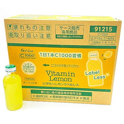 他サイト： 【C1000史上初のラベルレス】C1000 ビタミンレモン ラベルレス 瓶 140ml×30本 ハウスウェルネスフーズの商品画像