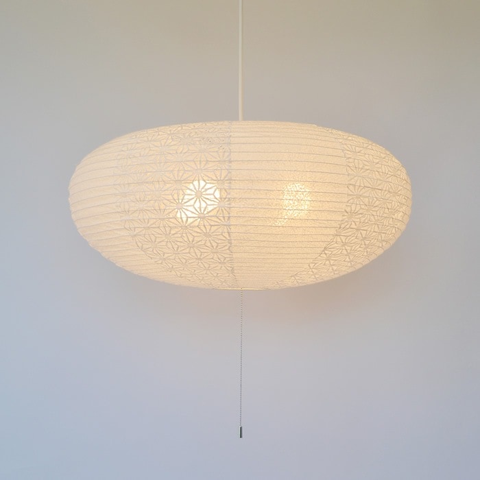 彩光デザイン 日本製和紙照明 和風照明4灯ペンダントライト アイランド SPN4-1071-island 極み麻葉×春雨白 10畳 電球別売 SAIKO