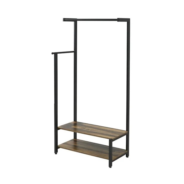 JKプラン コートハンガー ハンガーラック KKS-0019-BKBR ブラックブラウン