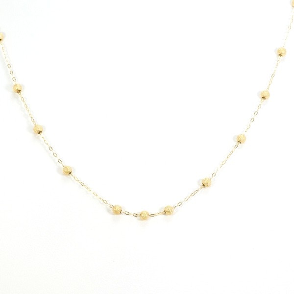 K18 18金 YG イエローゴールド ネックレス 総重量約1.6g 約45cm ジュエリー 中古