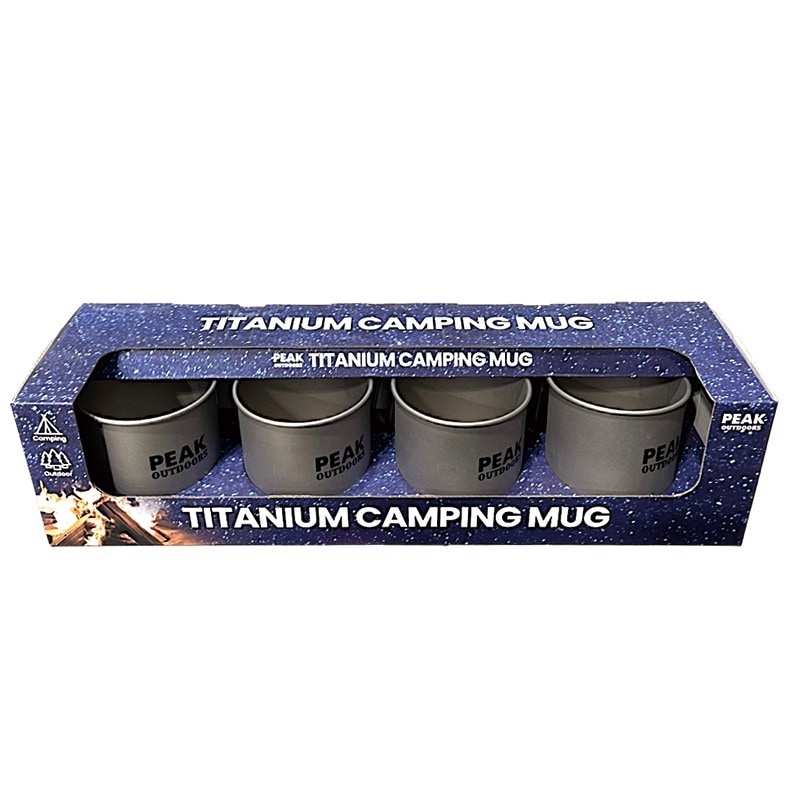 ピークアウトドア チタンキャンピングカップ 440ml x 4個 tt