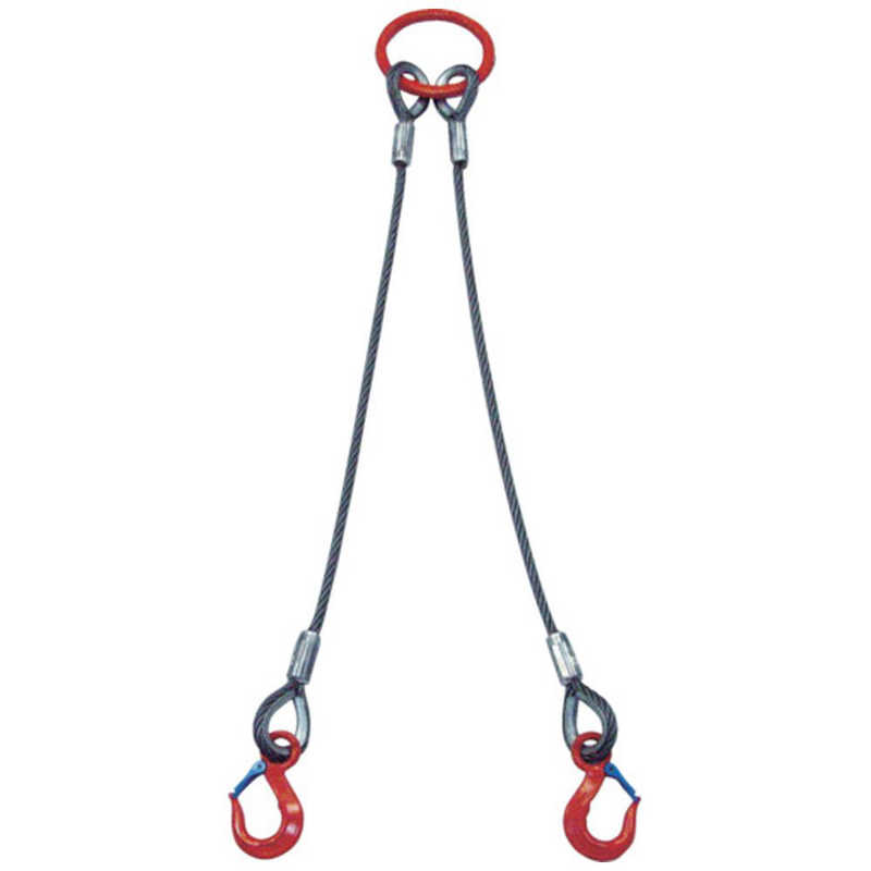 大洋製器工業　2本吊 ワイヤスリング 2t用×2m　2WRS 2T×2