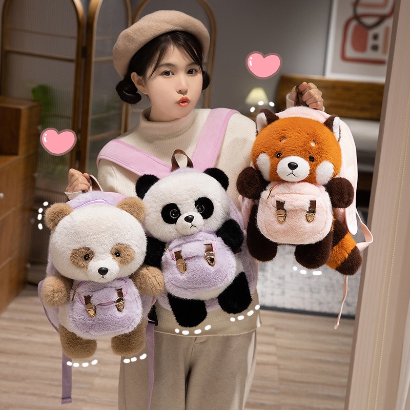パンダ旅行用バックパックぬいぐるみ かわいいスクールバッグ 子供の誕生日プレゼント 6,716円