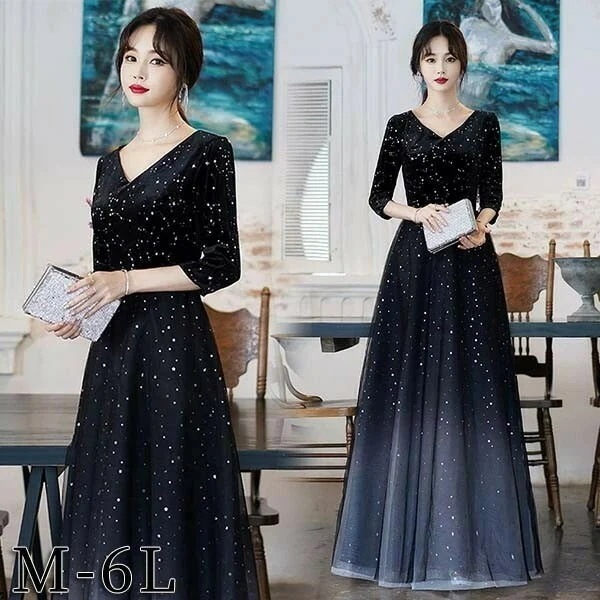 ドレス 大人 ピアノ 発表会 ロングドレス 演奏会 演奏会用ドレス ピアノ発表会 黒 結婚式 高校生 パーティードレス 演奏会ドレス 大きいサイズ 母親 コンクール イブニングドレス ロング 大きいサ