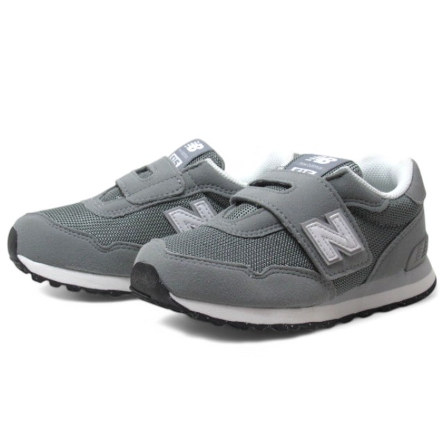 ニューバランス PV515 GRY/GRAY ベルクロスニーカー ジュニア キッズ 運動 通学 靴