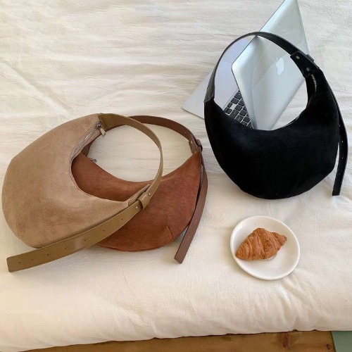 DIDANA ficce 22962 人工スエードホボバッグ ショルダーバッグ レディース バッグ 人気デイリーバッグ トートバッグ韓国バッグ/クロスバックハンドバッグ/