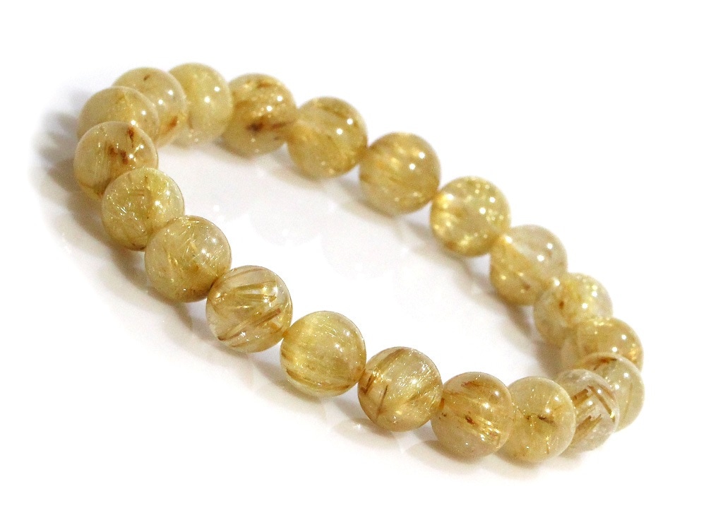 ゴールドルチルクォーツ ルチルクォーツ ブレスレット 9mm パワーストーン ブレスレット メンズ レディース 天然石 数珠 アクセサリー メンズブレスレット レディースブレスレット パワー h828