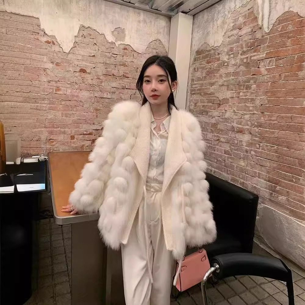 卸売および小売模造毛皮マシュマロ コート スーツの襟の若者のファッション織りぬいぐるみ人工環境に優しいコート