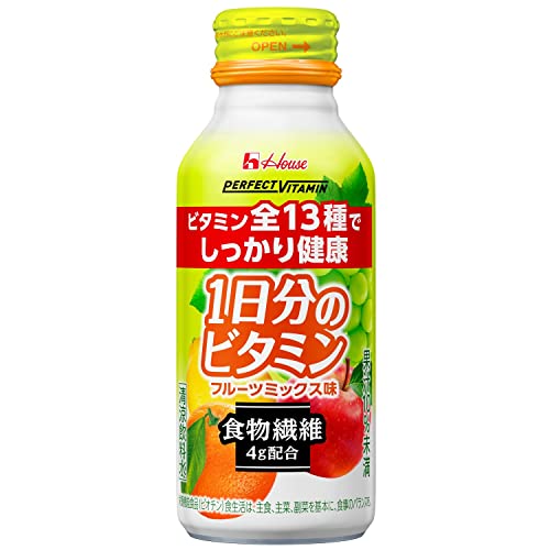 ハウスウェルネスフーズ PERFECT VITAMIN 1日分のビタミン 食物繊維 フルーツミックス味 120ml 30本