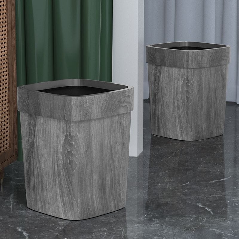 家庭用 チャイナ式 リビング ヴィンテージ ごみ箱 ふたがない 木目 大きい アイデア シンプル 台所 ゴミ箱