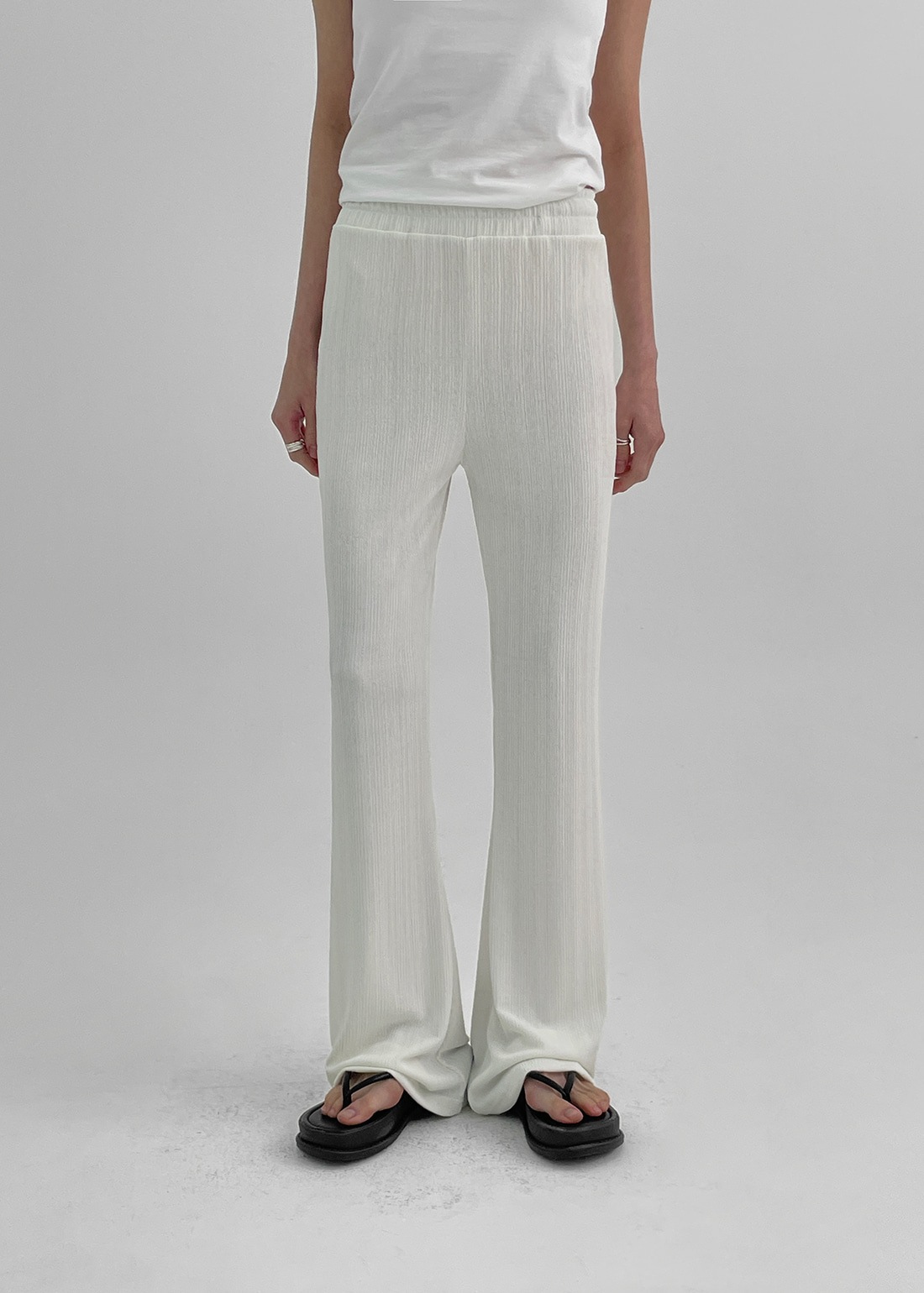 トゥミットレイヤードゴルジブーツカットバンディングパンツ