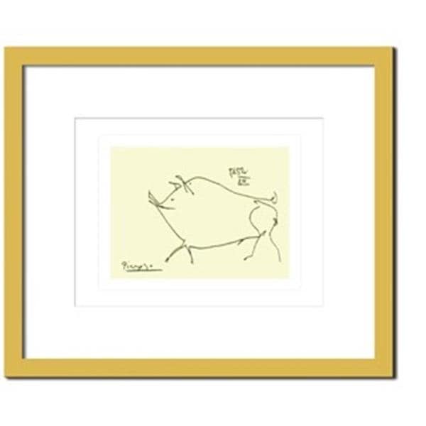 ファブリックパネル アートフレーム おしゃれ 絵画 モダンアート 壁掛け ウォールデコレーション ピカソ Pablo, Picasso Petit cochon 650x550mm