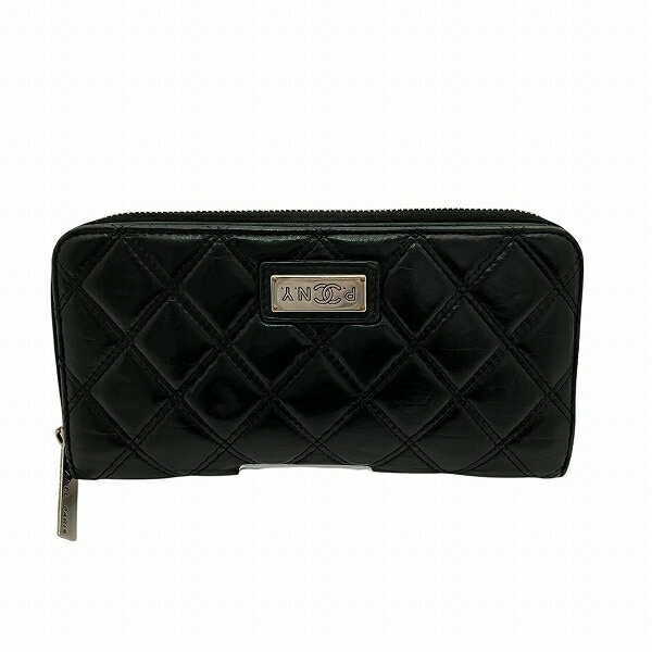 シャネル パリ ニューヨークコレクション A32481 ラウンドファスナー 長財布 【中古】 29,850円