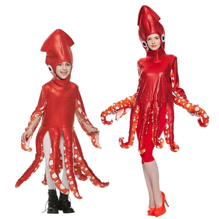 ハロウィン 衣装 子供 イカ コスプレ おもしろ ハロウィン 仮装 小学生 大人 レディース メンズ マダコ ハロウィン コスプレ 長袖 レッド キッズ パーティー 誕生日 演出 イベント 発表会 ク 4,635円