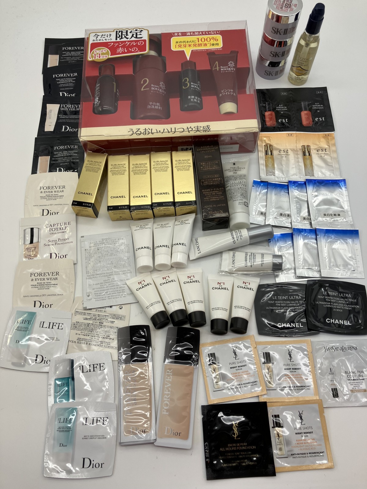 エスケーツー/シャネル/エクスボーテ/ディオール/サンローラン-美容液/保湿/乳液/ファンデーション/クレンジング/コスメ/試供品などセット/未使用品あり