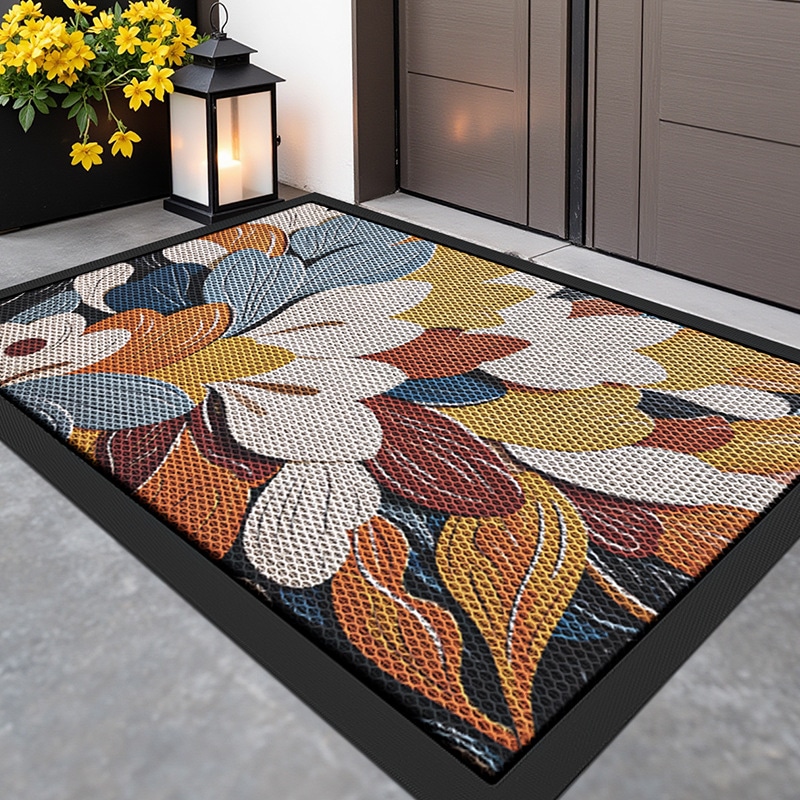 新しい3dビジュアルプリントフットパッドホームサンドスクレイピングダスト除去弾性シルクフロアマットの入口ドアは汚れ抵抗とアンチスリップパッドの入り口ドア 2222222