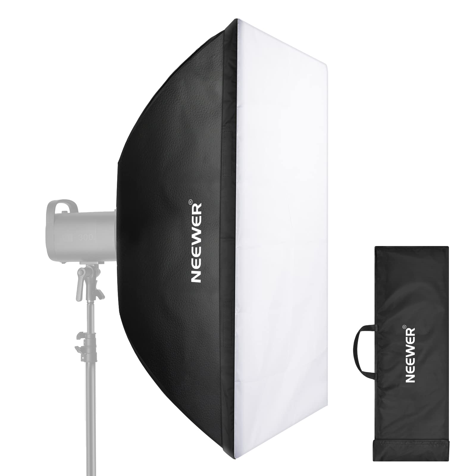 NEEWER 60×90cm 長方形ソフトボックス ソフトライトディフューザー キャリーバッグ付き NEEWER S101-300W/400W/300W PRO/400W PRO/Vision 4/C