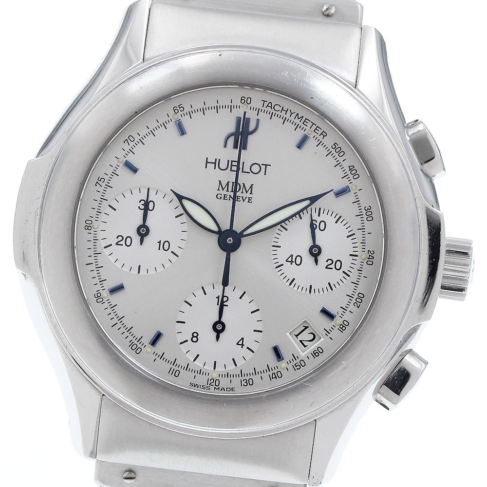 ウブロ HUBLOT 1810.1 MDM クロノグラフ デイト 自動巻き メンズ 保証書付き_933836【中古】
