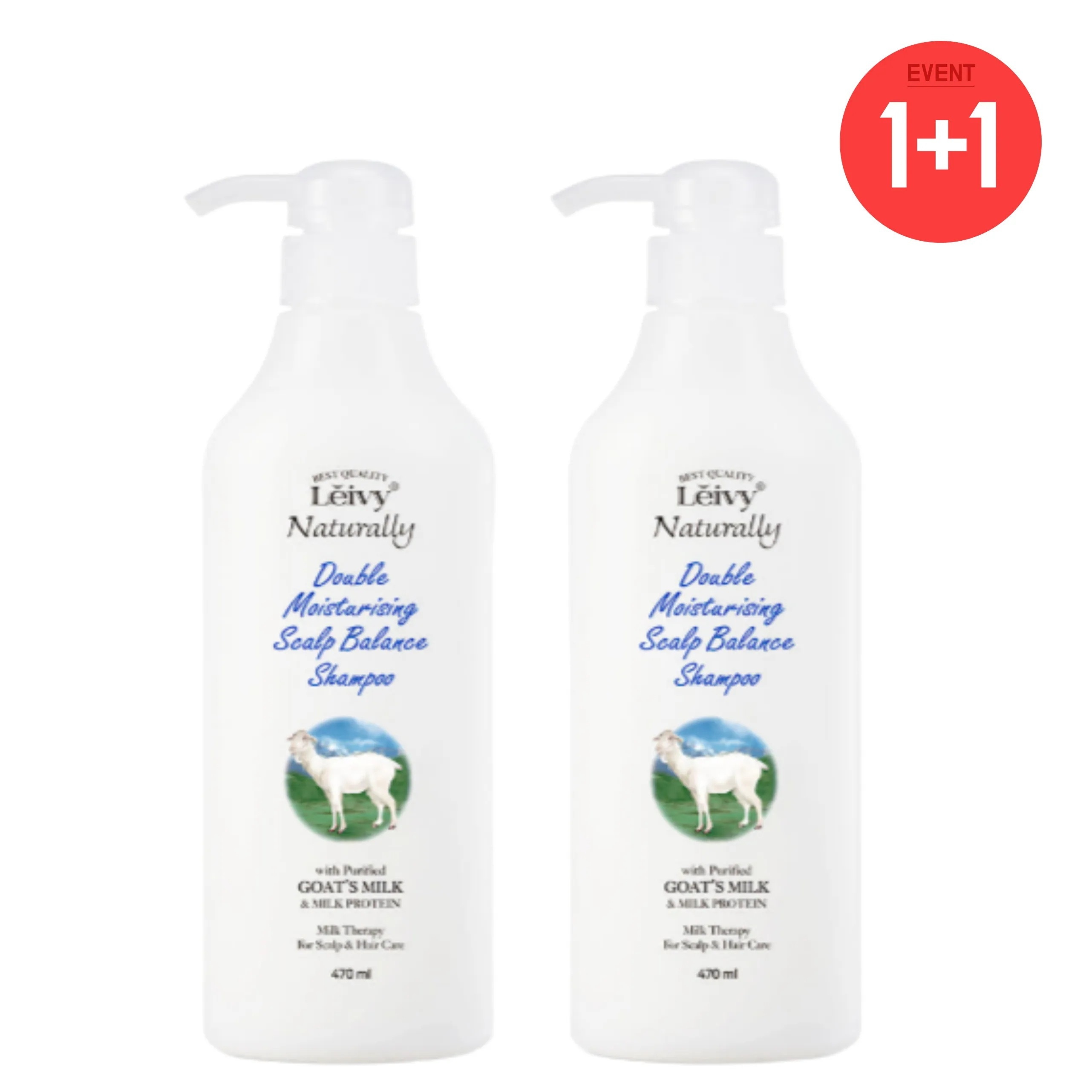 [韓国正規品] [1+1] レイビー山羊乳頭皮バランシングシャンプー 470ml + 470ml