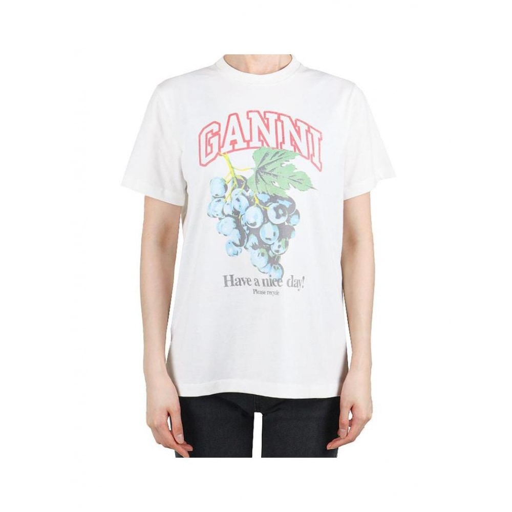 ガニー 25FW レディース グレープ プリント 半袖Tシャツ エグレット T4230 135