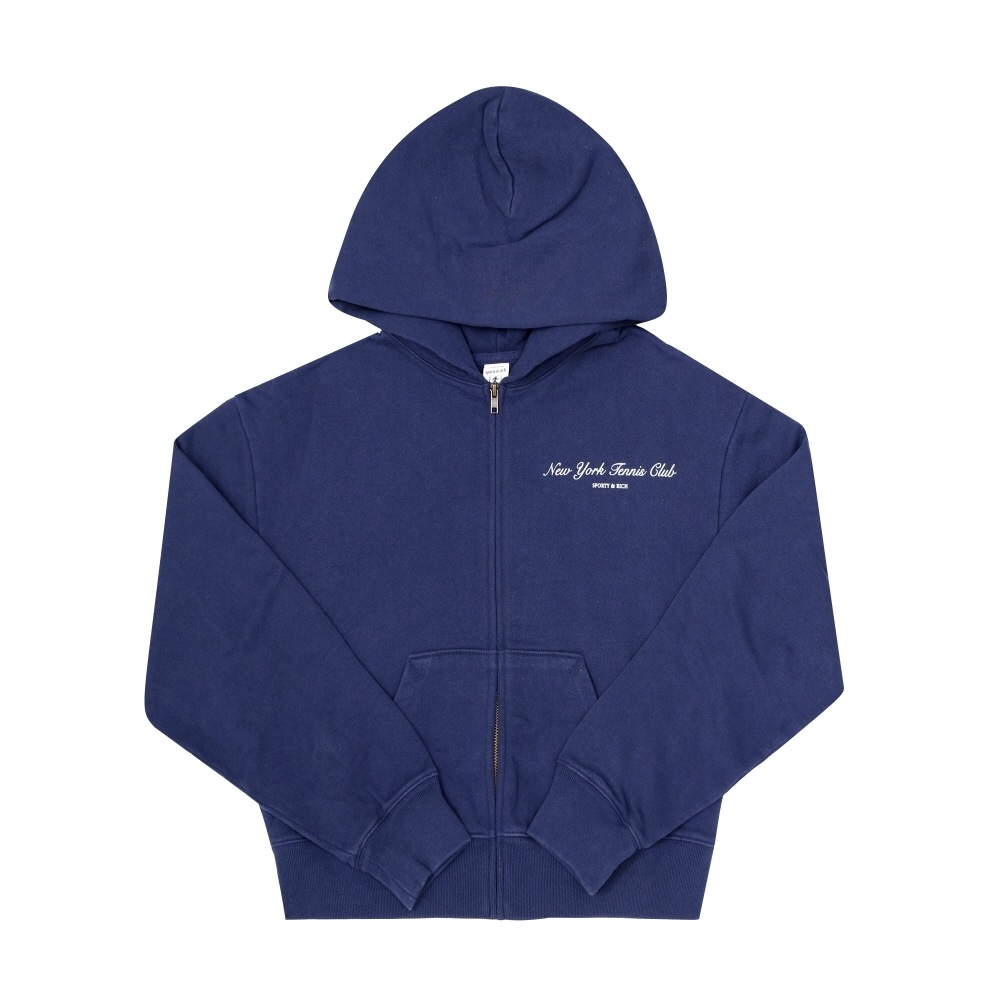 スポーティー＆リッチ DARK NAVY ニューヨークテニスクラブ フードジップアップ ST068621402BL106