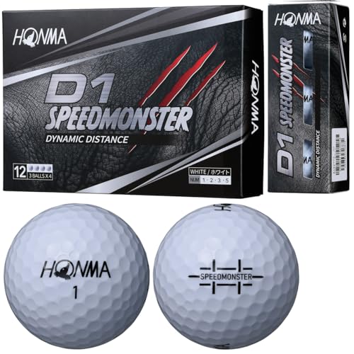 【3ダースセット】ホンマ ゴルフ ボール D1 SPEED MONSTER スピードモンスター 3ダース 36球入り BT2003 本間 HONMA/ホワイト/3ダースセット